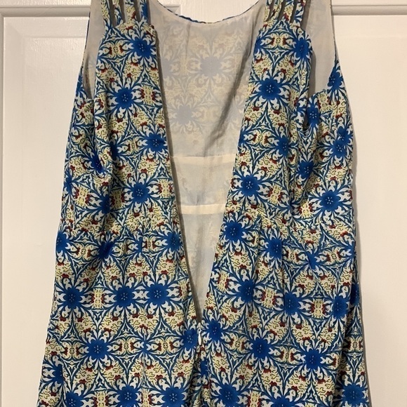 Paper Crane Blue and Beige Midi Dress - Picture 9 of 15